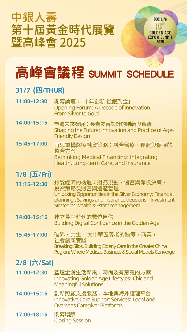 summit schedule